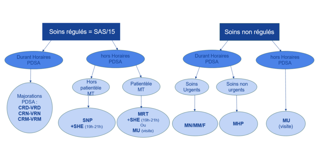 Schéma SAS - Soins non régulés